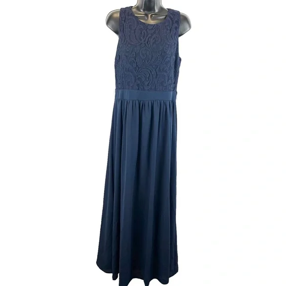 belle badgley mischka blue dress Belle Badgley Mischka Ruffle Hi-Lo Gown, Womens, 4, Cobalt